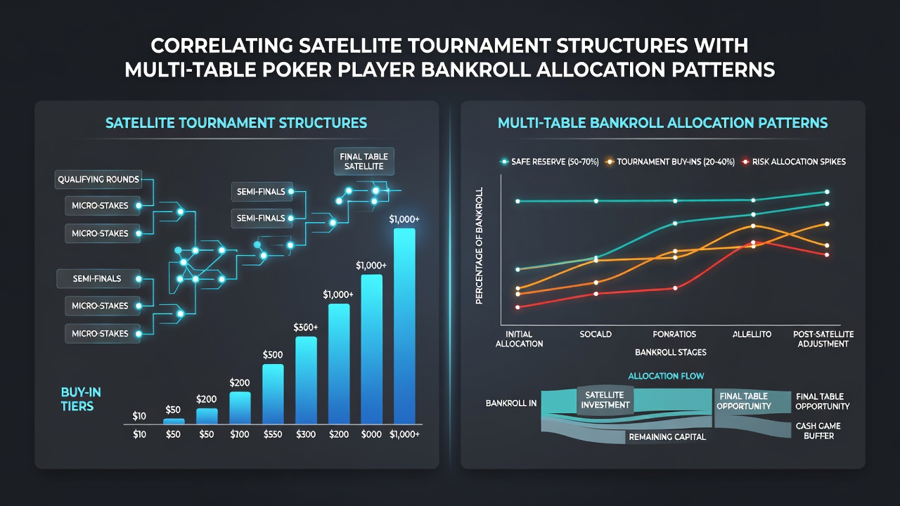 Bankroll segmentation across satellite and multi-table mid-stakes events