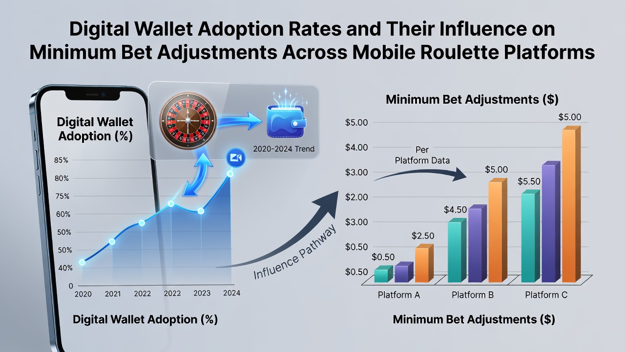 Digital wallet interfaces displayed alongside mobile roulette game screens showing adjusted bet options