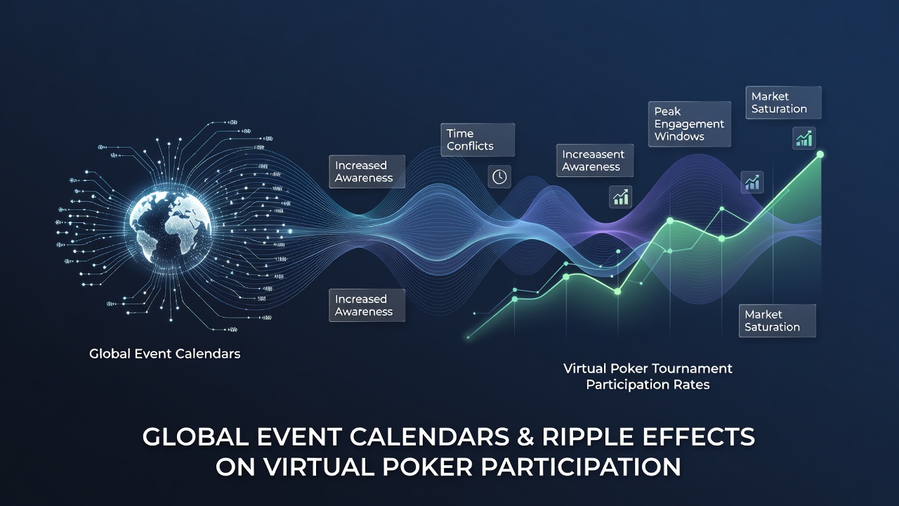 Chart displaying participation rate changes during overlapping global events and poker tournament windows