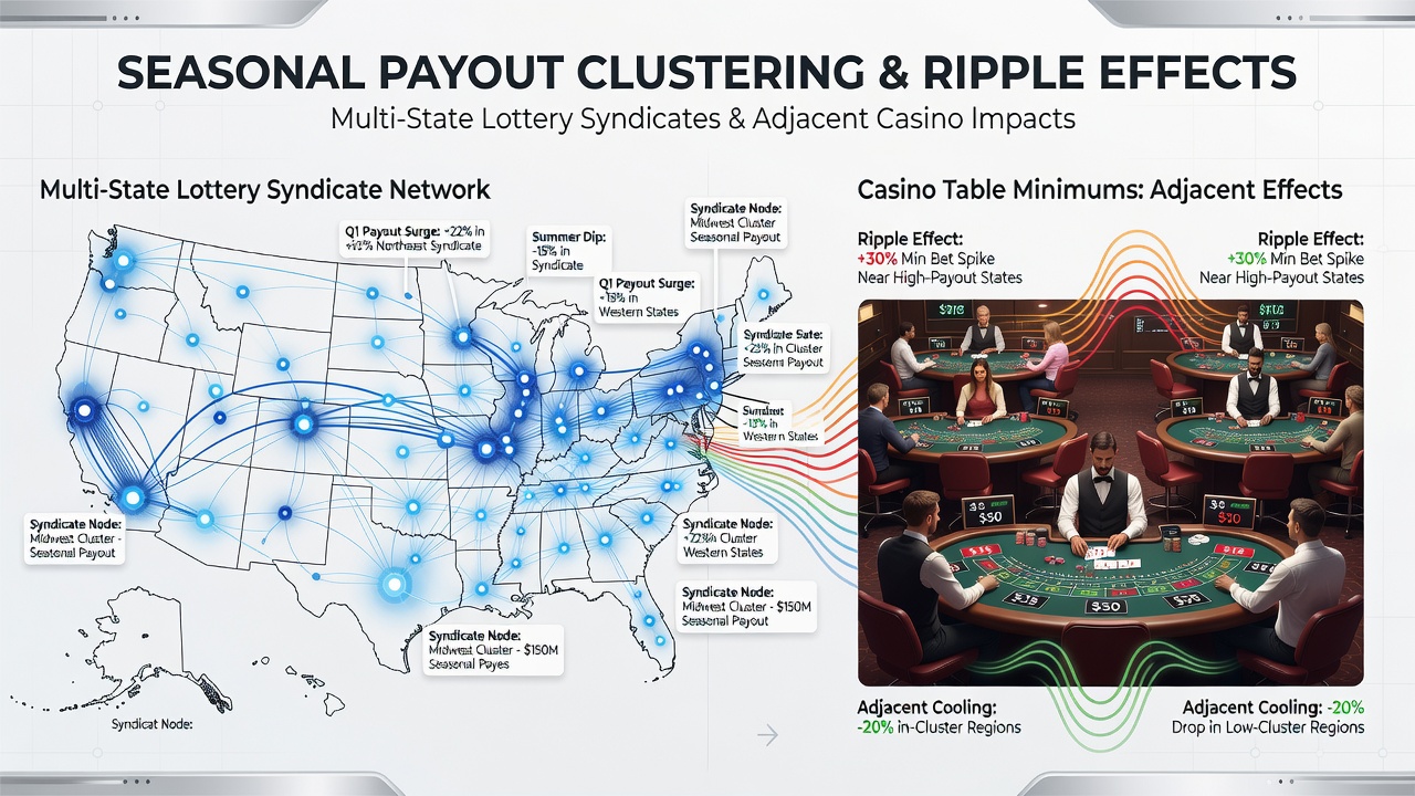 Visualization of seasonal payout clustering in multi-state lottery syndicates