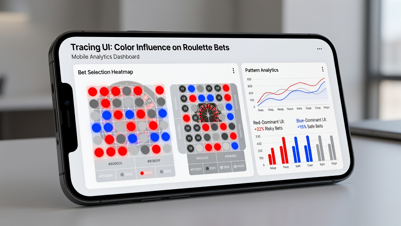 Close-up view of roulette betting grid with color variations in a mobile application